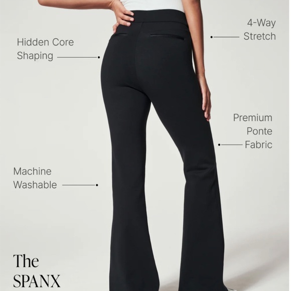 Spanx SuperSmooth Perfect Fit Ponte Flare Pant (M) - Picture 4 of 11